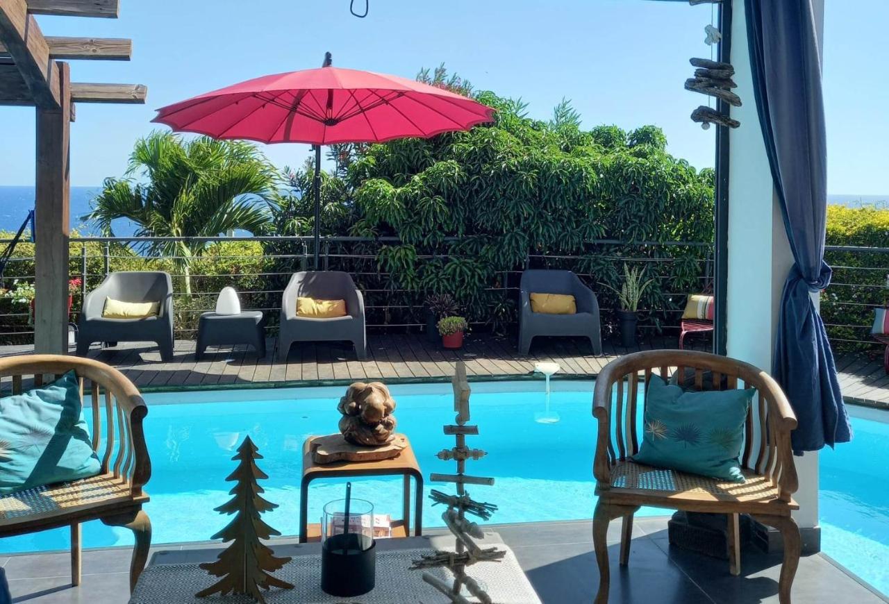 Suite Indigo Jacuzzi Prive Piscine Vue Mer Acces Cuisine Laverie Saint Pierre Εξωτερικό φωτογραφία